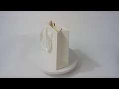 Изготовленный на заказ напечатанный подарок белой бумаги кладет ручку в мешки ленты логотипа оптового пятна УЛЬТРАФИОЛЕТОВУЮ