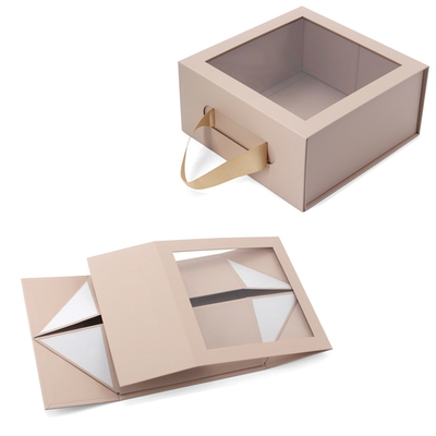 Купить Настроенный логотип складной подарочный ящик с лентой оптовой Kraft Box упаковка ленточные оконные ящики online manufacture
