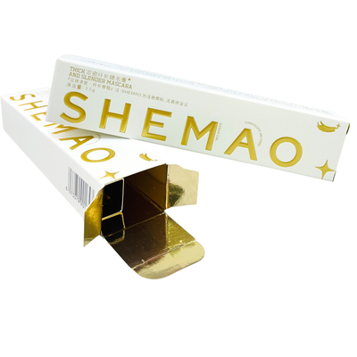 Купить Premium Custom Paper Eyelash Mascara Boxes with Gold Foil & Embossed Logo – Luxury Cosmetic Paper Packaging online manufacture