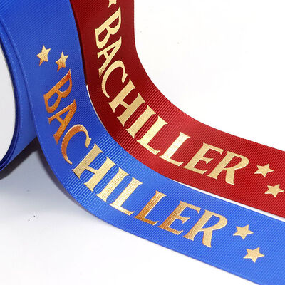 Купить Custom Grosgrain Ribbon with Gold Foil Logo | Personalized Polyester Ribbon for Packaging Производство в сети